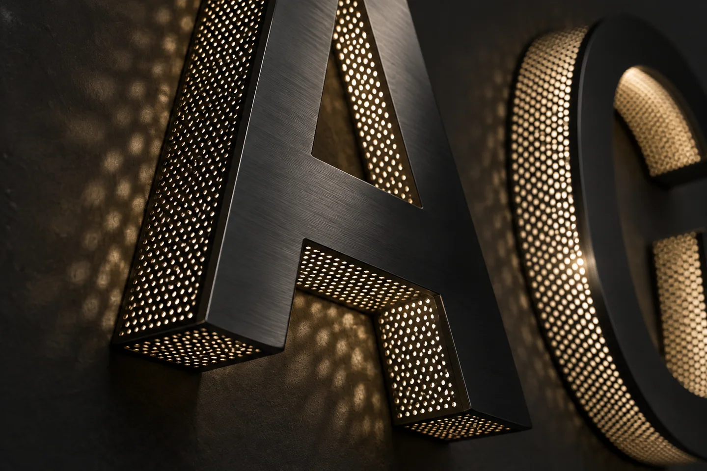 Perforated Illuminated Letters